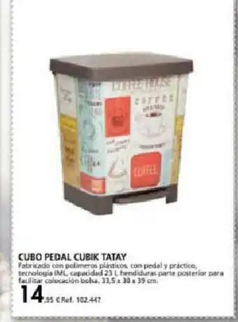 Coferdroza Cubo Pedal Cubik Tatay oferta