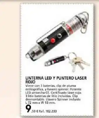 Coferdroza Linterna Led Y Puntero Laser Rojo oferta