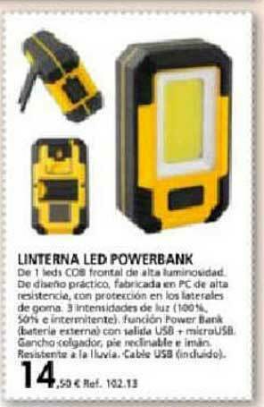 Coferdroza Linterna Led Powerbank oferta