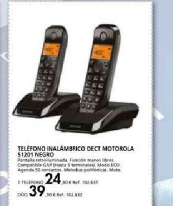 Coferdroza Teléfono Inalambrico Dect Motorola S1201 Negro oferta
