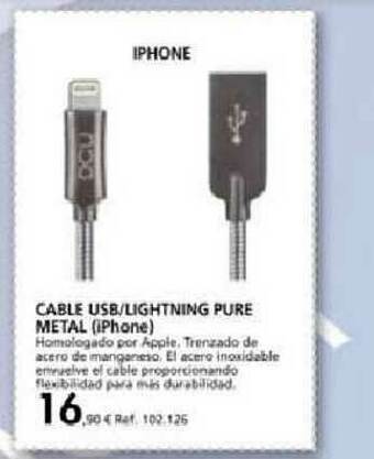 Coferdroza Cable Usb Lightning Pure Metal (iphone) oferta