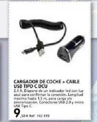 Coferdroza Cargador De Coche + Cable Usb Tipo C Dcu oferta