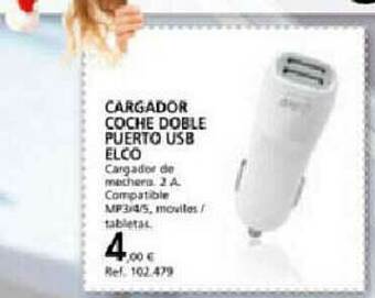 Coferdroza Cargador Coche Doble Puerto Usb Elco oferta