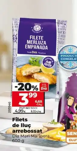 Dia Filets de lluç arrebossat oferta