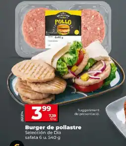 Dia Burger de pollastre oferta