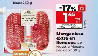 Dia Llonganissa extra en llenques oferta