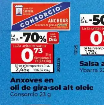 Dia Anxoves en oli de gira-sol alt oleic oferta