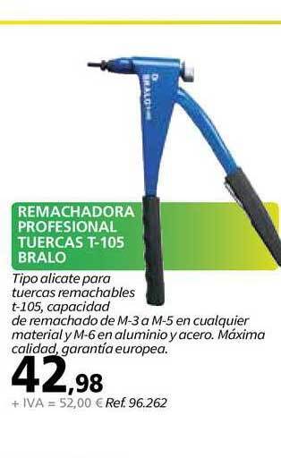 Coferdroza Remachadora Profesional Tuercas T 105 Bralo oferta