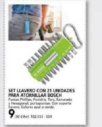 Coferdroza Set Llavero Con 21 Unidades Para Atornillar Bosch oferta