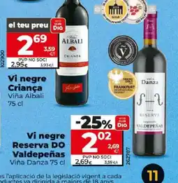 Dia Vi negre Reserva DO Valdepeñas oferta