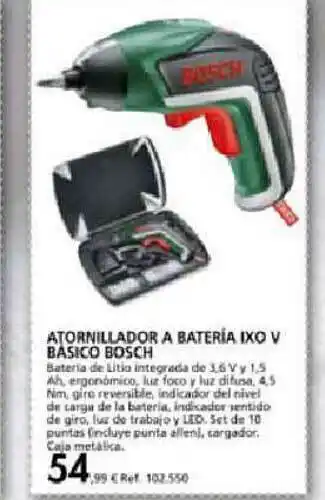 Coferdroza Atornillador A Batería Ixo V Basico Bosch oferta