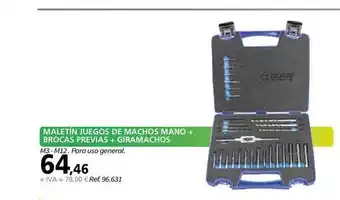 Coferdroza Maletín Juegos De Machos Mano + Brocas Previas + Giramachos oferta