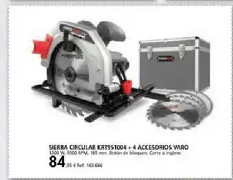 Coferdroza Sierra Circular Krt951004 + 4 Accesorios Varo oferta