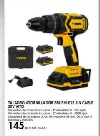 Coferdroza Taladro Atornillador Brushells Sin Cable 20v Vito oferta