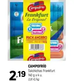 Coviran CAMPOFRÍO Salchichas Frankfurt oferta