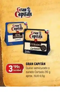 Coviran GRAN CAPITÁN Queso semicurado o curado Cortado oferta