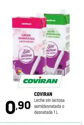 Coviran COVIRAN Leche sin lactosa semidesnatada o desnatada oferta