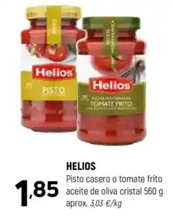 Coviran HELIOS Pisto casero o tomate frito aceite de oliva cristal oferta