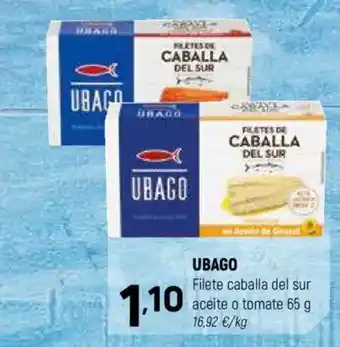 Coviran UBAGO Filete caballa del sur aceite o tomate oferta