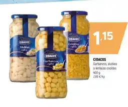 Coviran CIDACOS Garbanzos, alubias o lentejas cocidas oferta