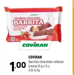 Coviran COVIRAN Barritas chocolate rellenos oferta