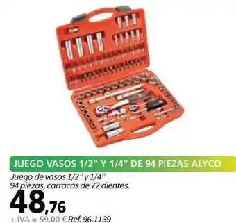 Coferdroza Juego Vasos 1/2" Y 1/4" De 94 Piezas Alyco oferta