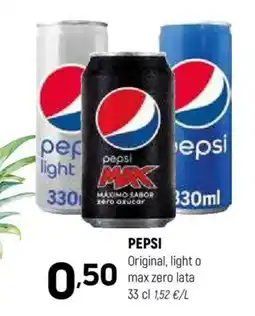 Coviran PEPSI Original, light o max zero lata oferta