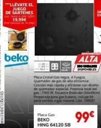 Conforama Beko Hing 64120 Sb oferta