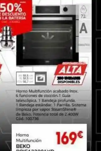 Conforama Horno Multifunción Beko oferta