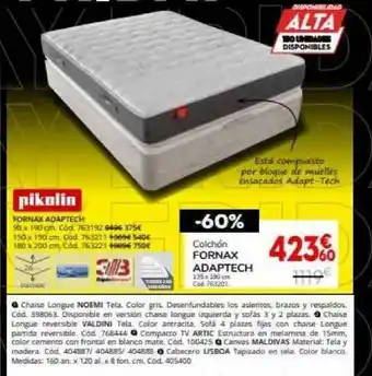 Conforama Pikolin Fornax Adaptech oferta