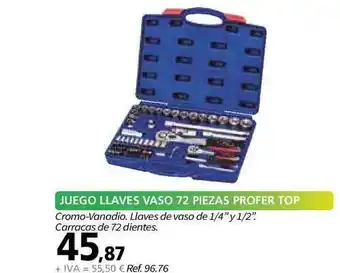 Coferdroza Juego Llaves Vaso 72 Piezas Profer Top oferta
