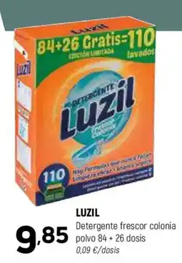 Coviran LUZIL Detergente frescor colonia polvo 84 + 26 dosis oferta