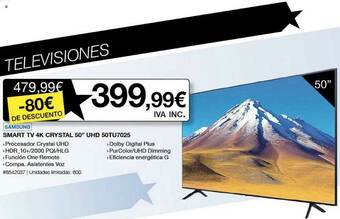 Costco Samsung Smart Tv 4k Crystal 50 oferta