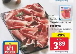 Lidl Jamón serrano reserva oferta