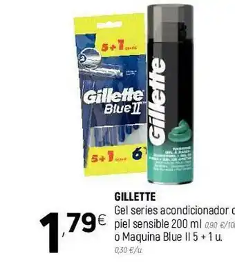Coviran Gillette Gel Series Acondicionador O Piel Senible O Maquina Blue Ii oferta