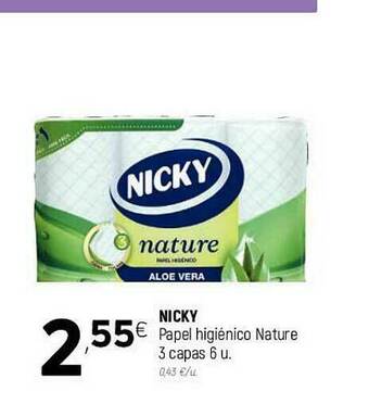 Coviran Nicky Papel Higiénico Nature oferta
