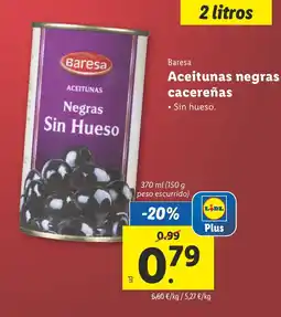 Lidl BARESA Aceitunas negras cacereñas oferta