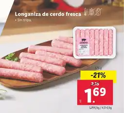 Lidl Longaniza de cerdo fresca oferta