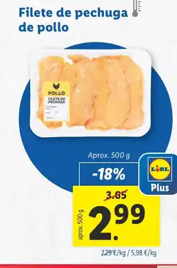 Lidl Filete de pechuga de pollo oferta