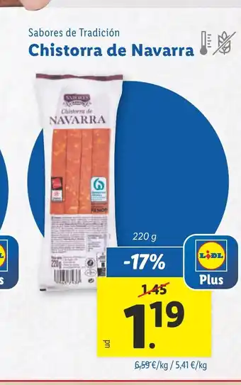 Lidl SABORES DE TRADICION Chistorra de Navarra oferta