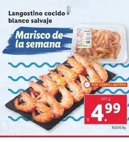 Lidl Langostino cocido blanco salvaje oferta