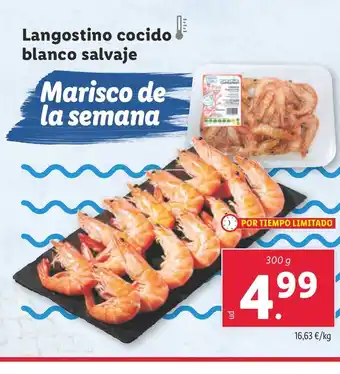 Lidl Langostino cocido blanco salvaje oferta