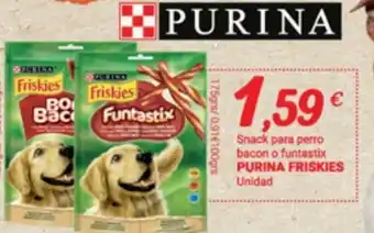 Supermercados Plaza Purina Friskies Snack Para Perro Bacon o Funtastix Unidad oferta