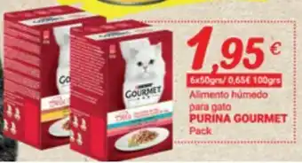 Supermercados Plaza Purina Gourmet Alimento Húmedo Para Gato 6x50 grs oferta