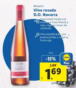 Lidl MEZQUIRIZ Vino rosado D.O. Navarra oferta