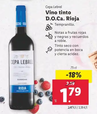 Lidl CEPE LEBREL Vino tinto D.O.Ca. Rioja oferta