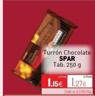 Cuevas Cash Turrón Chocolate Spar oferta
