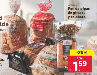 Lidl LA CESTERA PAn de ipas de girasol y calabaza oferta