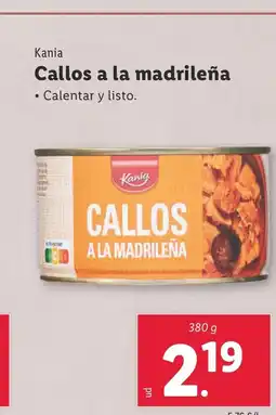 Lidl KANIA Callos a la madrileña oferta