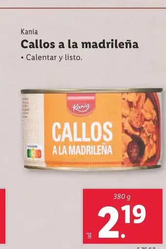 Lidl KANIA Callos a la madrileña oferta